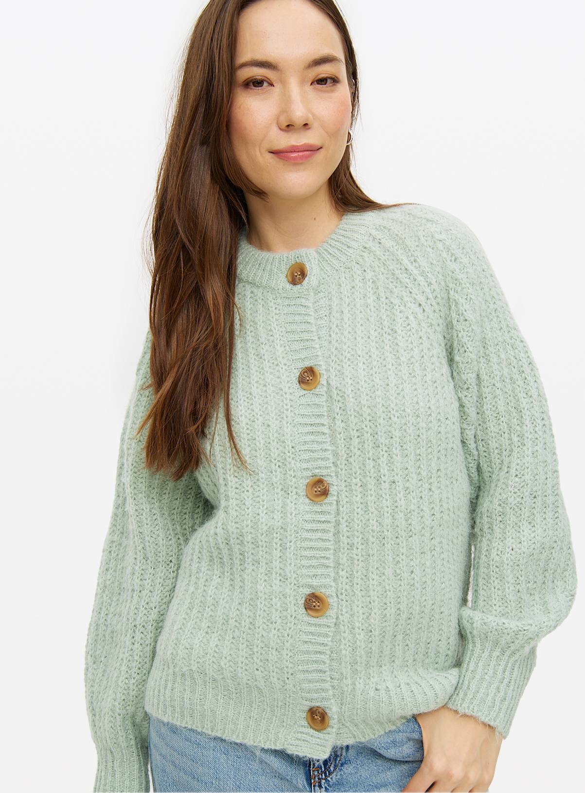 Pale Green Raglan Sleeve Cardigan 22 - Image 1